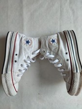 ⭐Converse White Leather Chuck Taylor High Tops Unisex UK SIZE 2 Fast Dispatch 🚚
