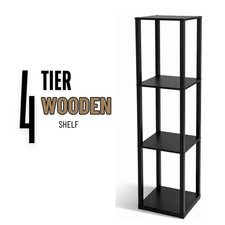 4 Tier Wood Shelf Storage