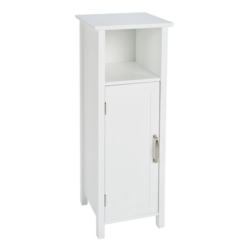 White bathroom storage unit - bathroom,