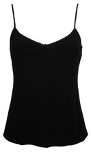 Marks & Spencer V-Neck Slinky Camisole Vest Adjustable Straps UK10 X2De-branded