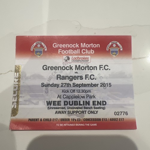Glasgow rangers greenock - v,