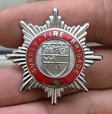 Surrey Fire Brigade SFB Metal Uniform Cap Badge - 42mm