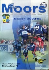 Moor Green v Tiverton Town 07/09/02 Southern League Premier