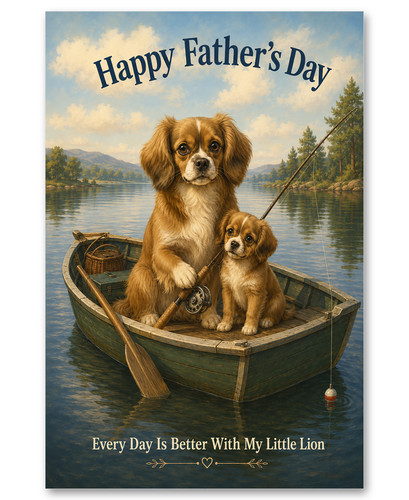 Tibetan spaniels boat fishing - spaniels,