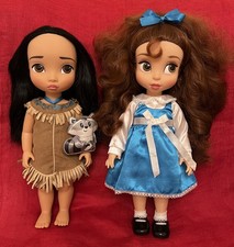Disney Animators Dolls Collection - Pocahontas & Belle 15" Dolls. Good Condition