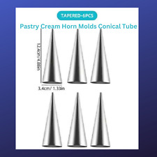 Steel Pastry Cream Horn Molds Conical Tube Cone Pastry Roll Horn Mould New