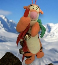 DISNEY TIGGER JINGLE  BELLS DOOR/TREE  HANGER CHRISTMAS PLUSH SOFT TOY 8" VGC