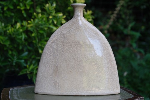 Vintage large cream crackle - vintage,