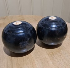 Vintage Pair Ebonised Lignum