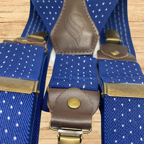 Blue spotty braces with - braces,