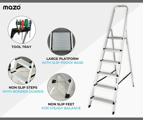 Step ladder aluminium - 6,