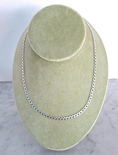 925 silver necklace cable - cable, flat