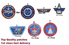 Top Gun Patch Jacket Clothes Dress Costume Iron Sew On Embroidered Badge Patch