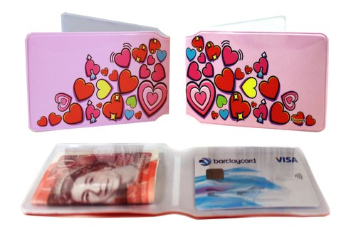 Pink heart bus pass credit - heart,