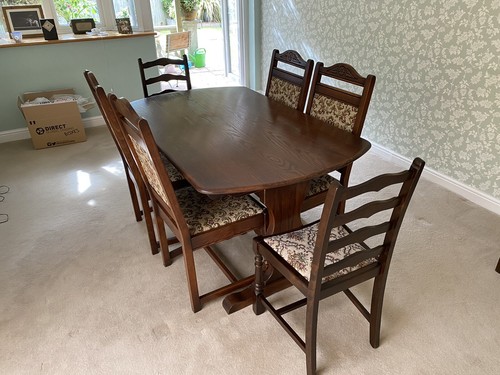 Dining table and chairs - chairs, 6