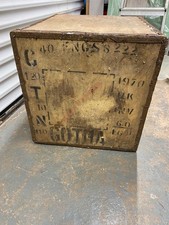 Vintage Wooden Tea Chest Crate (India, 1970 ) Small Type Good Used Free Post