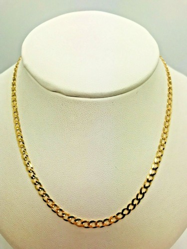 9ct yellow solid gold curb - solid,