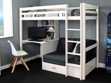 Flexa whitewash high sleeper