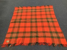 Vintage All Wool Red Tartan