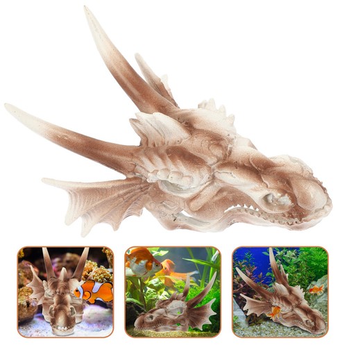 Aquarium dinosaur skull - aquarium,