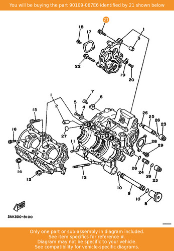 Yamaha bolt 90109 - yamaha, 90109-067e6