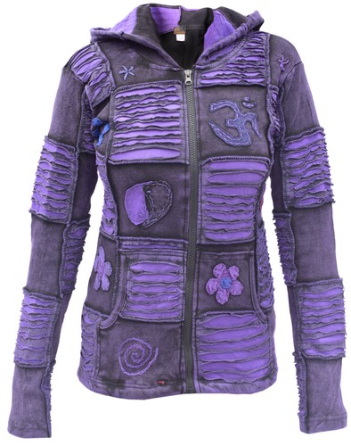Cotton jacket stonewash hippie - stonewash,