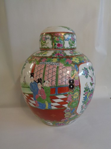 Large oriental hand painted - large,