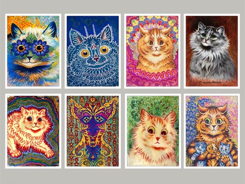 Louis wain cat art - louis, prints