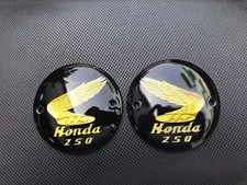 Honda C71 C72 CA72 CB72 CB250 CD250 CL72 L/R Fuel Tank Badges Emblem NEW Gold
