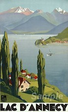 VINTAGE LAKE ANNECY FRANCE