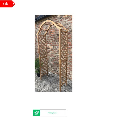 Wooden garden tan arch pergola - wooden,