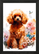 Poodle Nature Gift Framed Wall