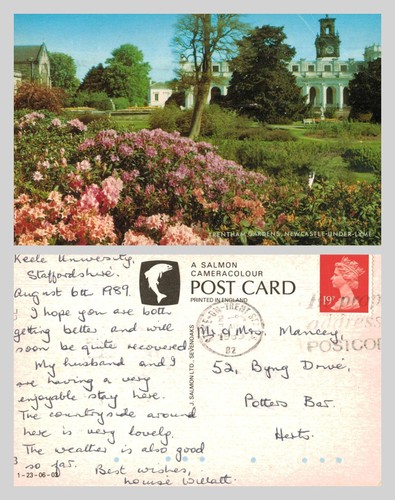 Vintage postcard trentham - vintage,