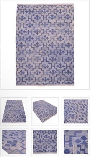 Indigo kilim rug - indigo,
