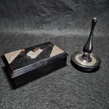 Antique Ebony and Solid Silver