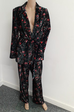 LK Bennett Floral Velvet Suit / Blazer UK 12 / Trousers UK 10