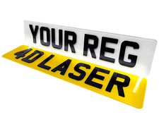 4D Acrylic 3mm Digits on FRONT & REAR Full Size Novelty Show Plates - Assembled