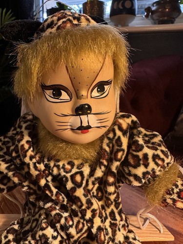 Vintage tiger cat clown - tiger, doll