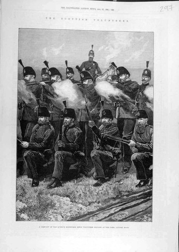 Old antique print - antique, 1881
