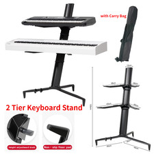 Aluminum double keyboard - keyboard, stand