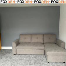 Grey Corner Sofa Bed 3 Seater