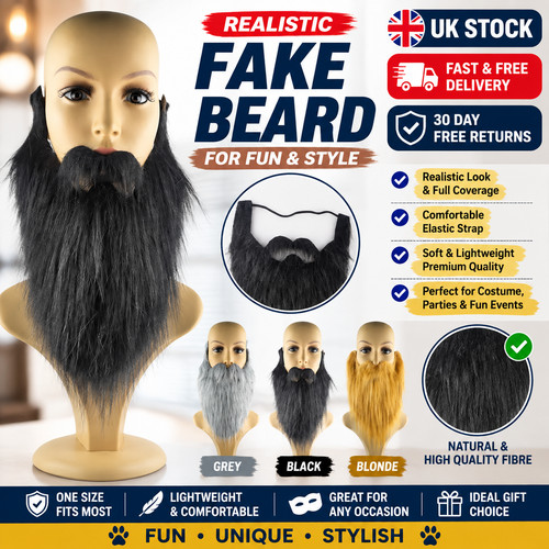 Komonee fake beard ginger - beard,