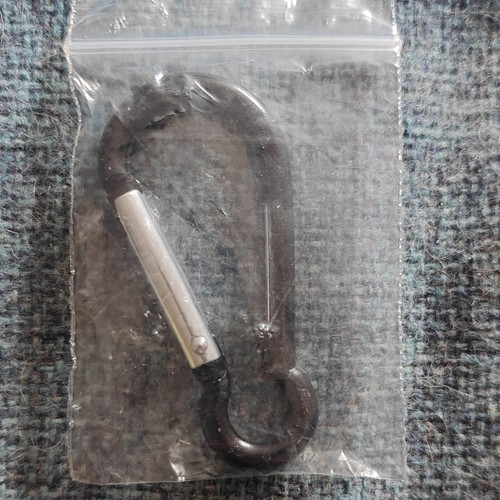 Black carabiner clip with - clip,