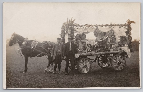 Rppc decorated horse - rppc, &
