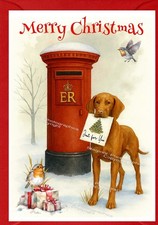 Hungarian Vizsla Dog A6 (4" x 6") Christmas Card (Blank inside) by Starprint