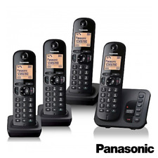 Panasonic TGC224 Digital Cordless Quad Home Phone LCD Display Answer Machine