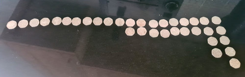Rare fifty pence pieces - 34,