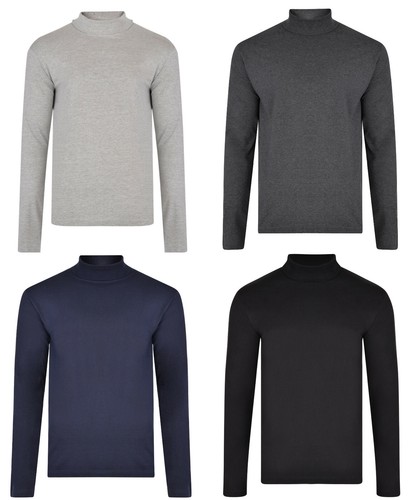 Mens roll neck long sleeve - neck,
