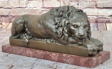 BRONZE LION STATUE SCULPTURE