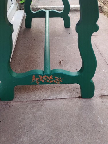 Green painted wooden - wooden, console